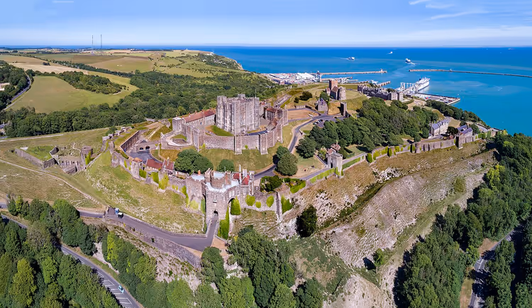Dover Castle aus der Vogelperspektive