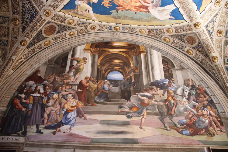 Rafaëls fresco De verdrijving van Heliodorus in het Vaticaan