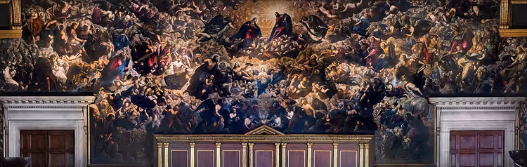 Saal des Großen Rates im Dogenpalast mit dem Gemälde Paradies