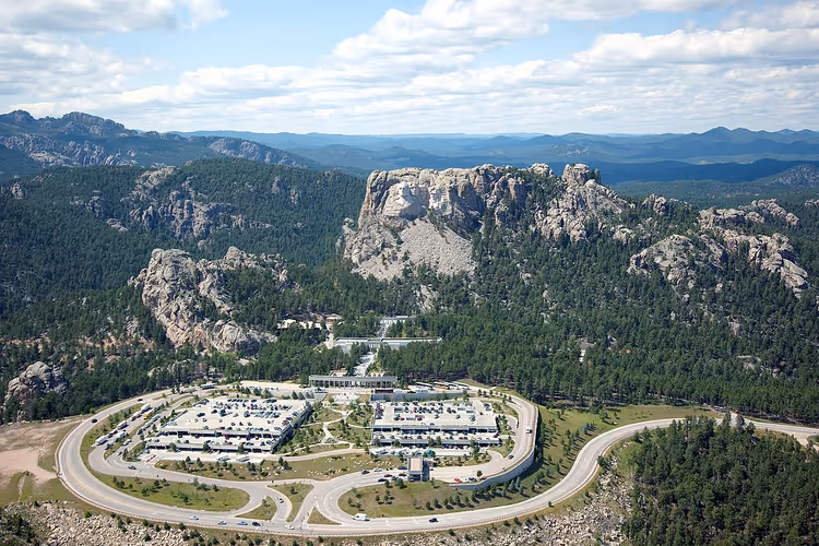Luchtfoto van Mount Rushmore National Memorial