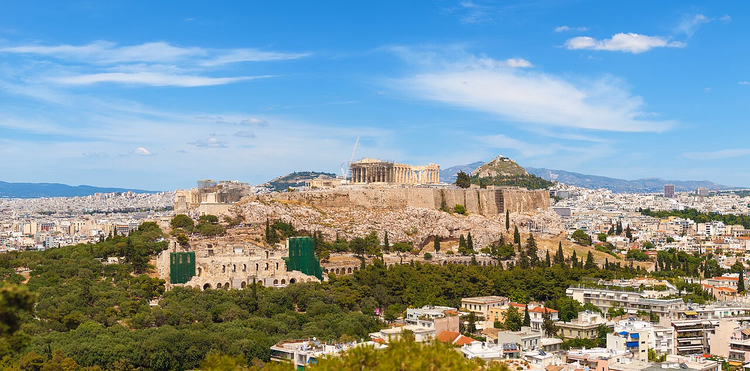 Panorama von Athen mit Akropolis und Lykabettus