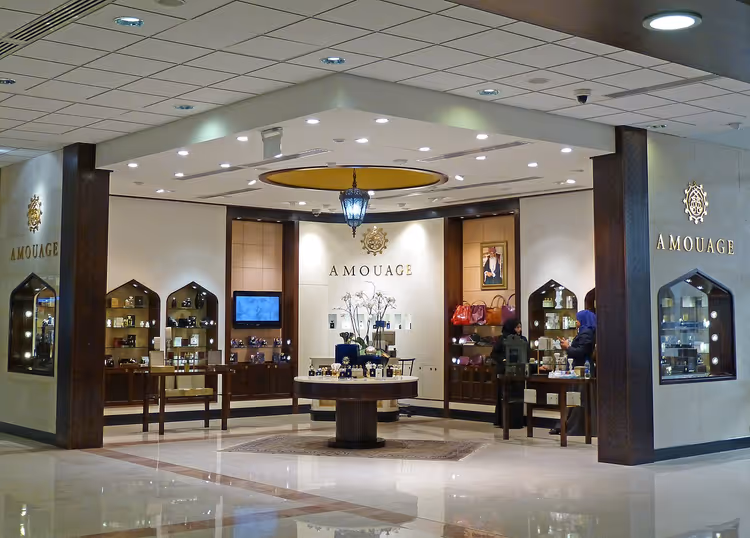 Amouage-boetiek op de luchthaven van Muscat