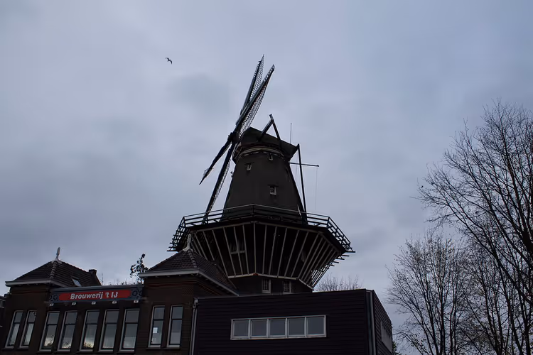 Vindmøllen til Brouwerij 't IJ i Amsterdam