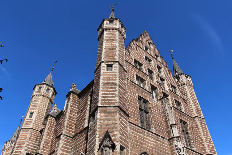 Vleeshuis-fasaden med tårn i Antwerpen