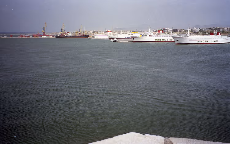 Minoan Lines-ferger i havnen i Heraklion