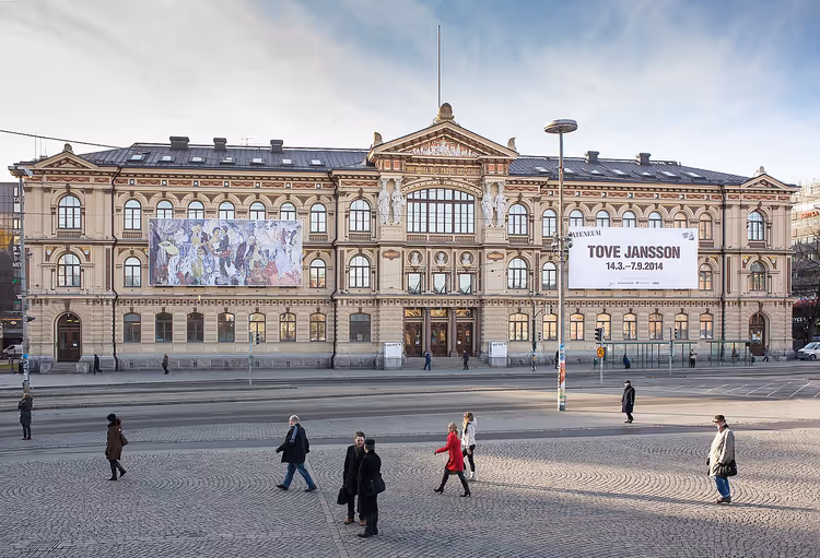 Fasaden til Ateneum kunstmuseum i Helsingfors