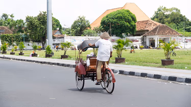 Becak-riksa Yogyakartassa