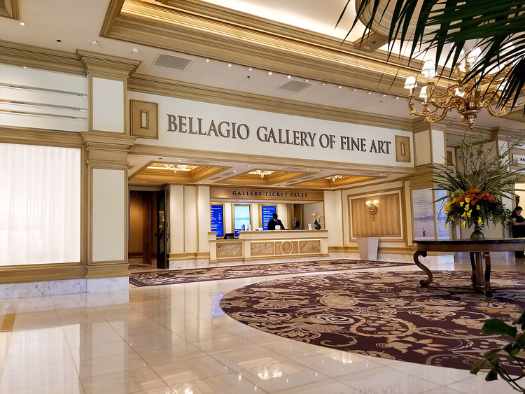 Ingang van de Bellagio Gallery of Fine Art