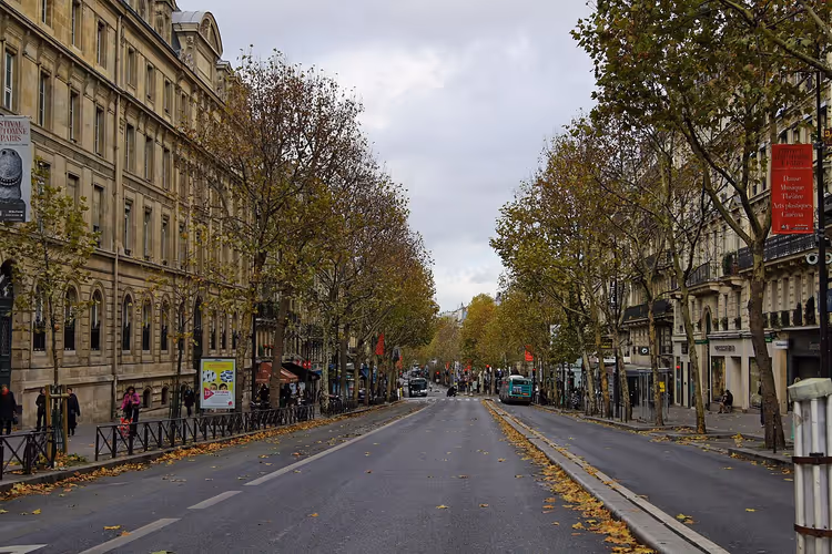 Boulevard Saint-Michel im Herbst in Paris
