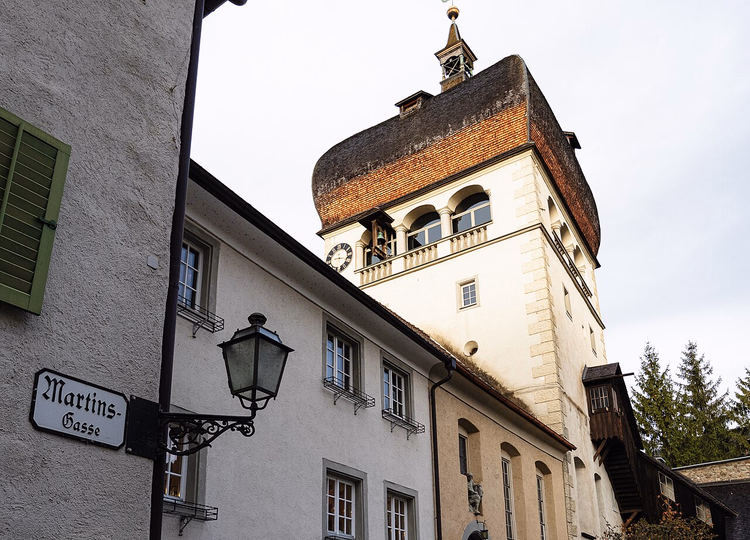 Martinsturm-tårnet med løkkuppel i Bregenz