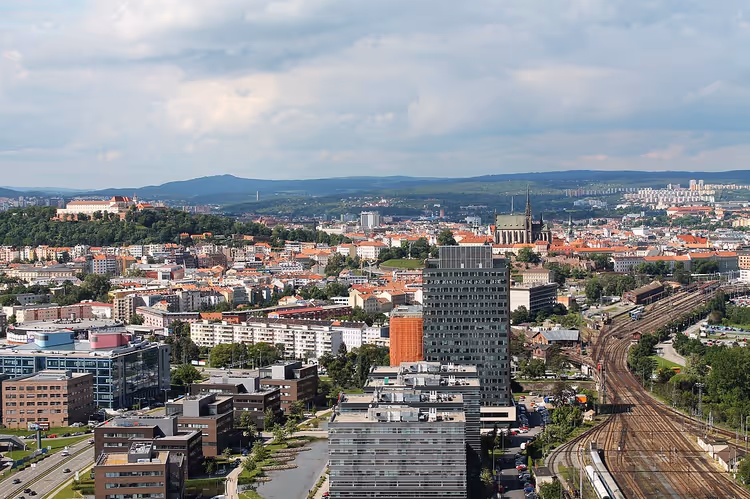 Panorama over Brno fra AZ Tower