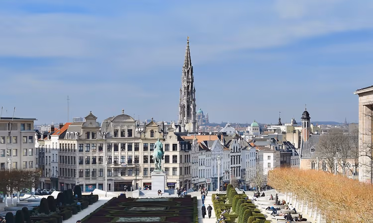 Blick über Brüssel vom Mont des Arts