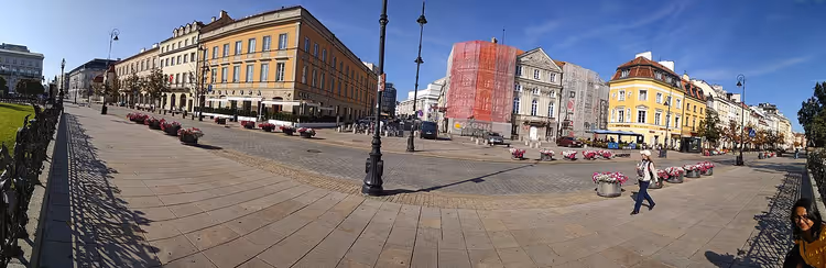 Panorama av Kongeveien i Warszawa