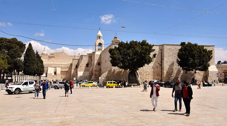 Geburtskirche am Krippenplatz in Bethlehem