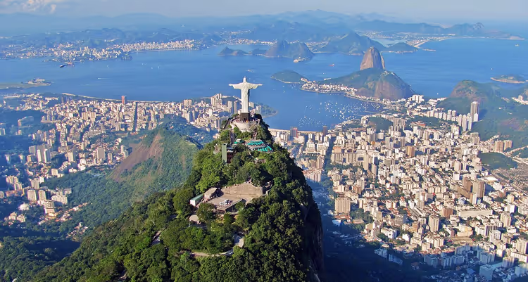 Blick auf Rio de Janeiro und die Christusstatue