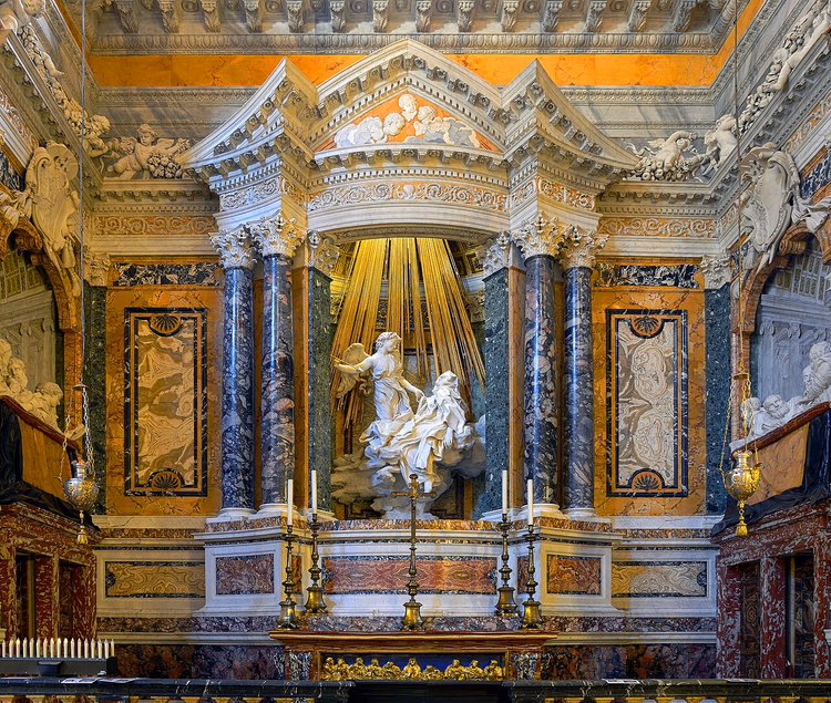 Cornaro-kapel met Bernini's Extase van de heilige Teresa