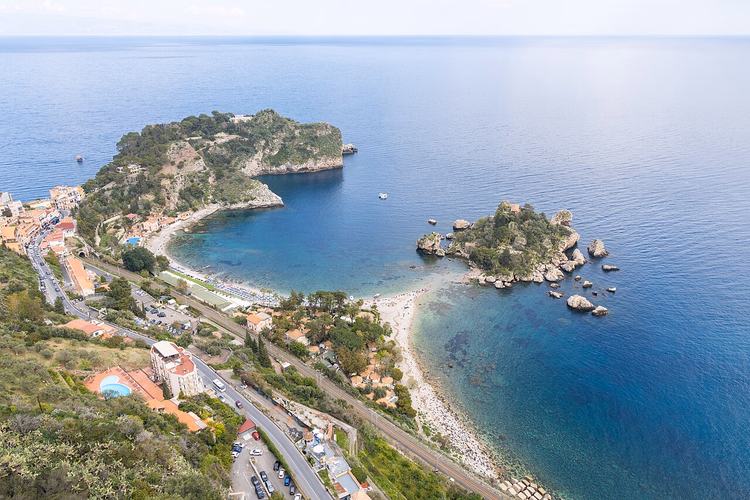 Insel Isola Bella und Bucht bei Taormina