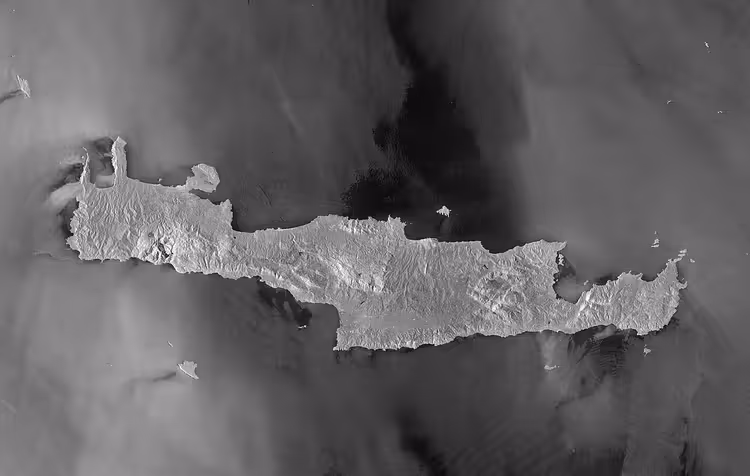 Satellitenbild der gesamten Insel Kreta