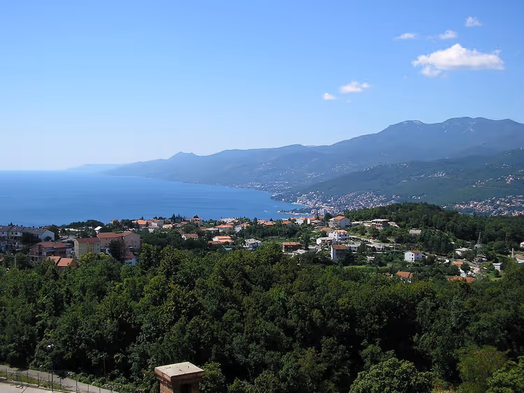 Панорама Кварнерської затоки з пагорба Кастав
