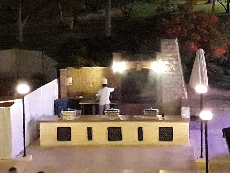 Aşçı ve tezgahıyla gece sokak lezzet durağı