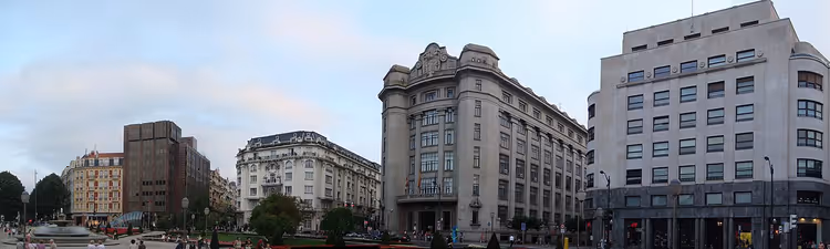 Plaza Moyúa im Zentrum von Bilbao, Panorama