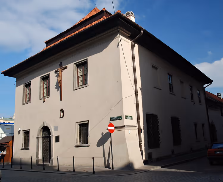 Historisch gebouw Dom Pod Krzyzem in Krakau