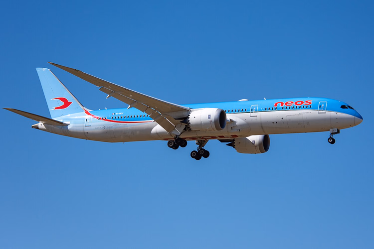 Neos Boeing 787 på slutinnflyging