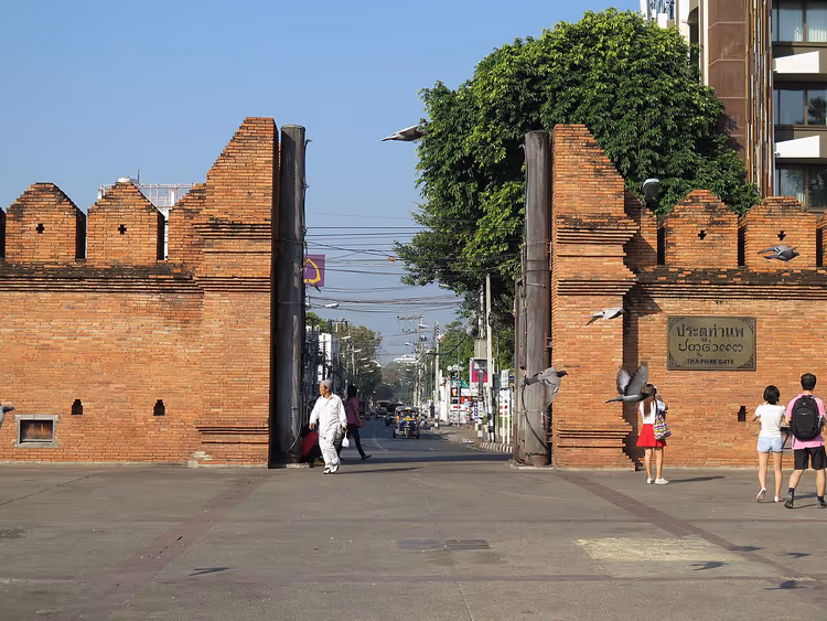 Das Tha-Phae-Tor in der Altstadt von Chiang Mai
