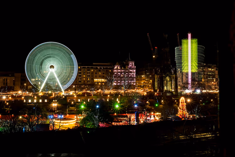 Christmas market in Princes Street Gardens