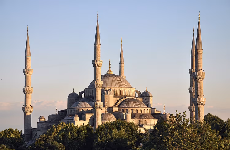 Sultan Ahmed-moskeen med seks minareter