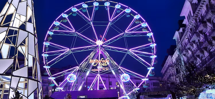 Weihnachtsmarkt am Seeufer von Montreux