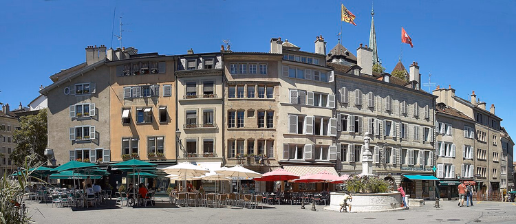 Place du Bourg-de-Four in de oude binnenstad van Genève