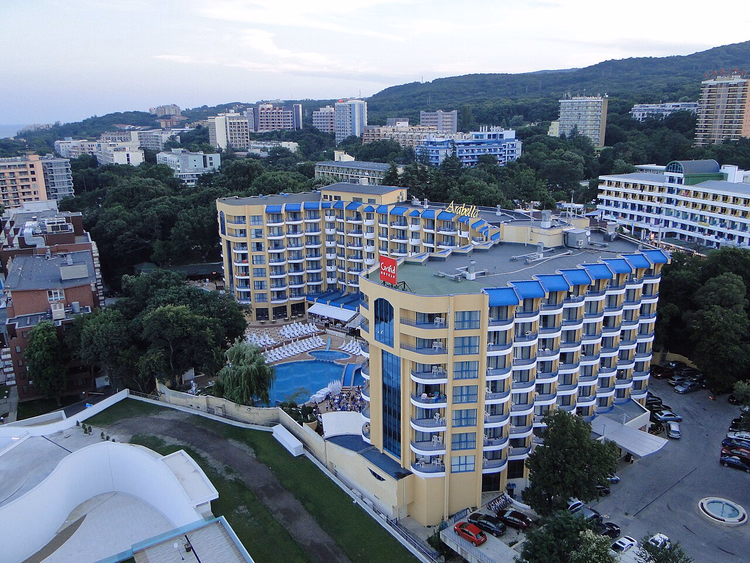 Hotels van Golden Sands resort van bovenaf