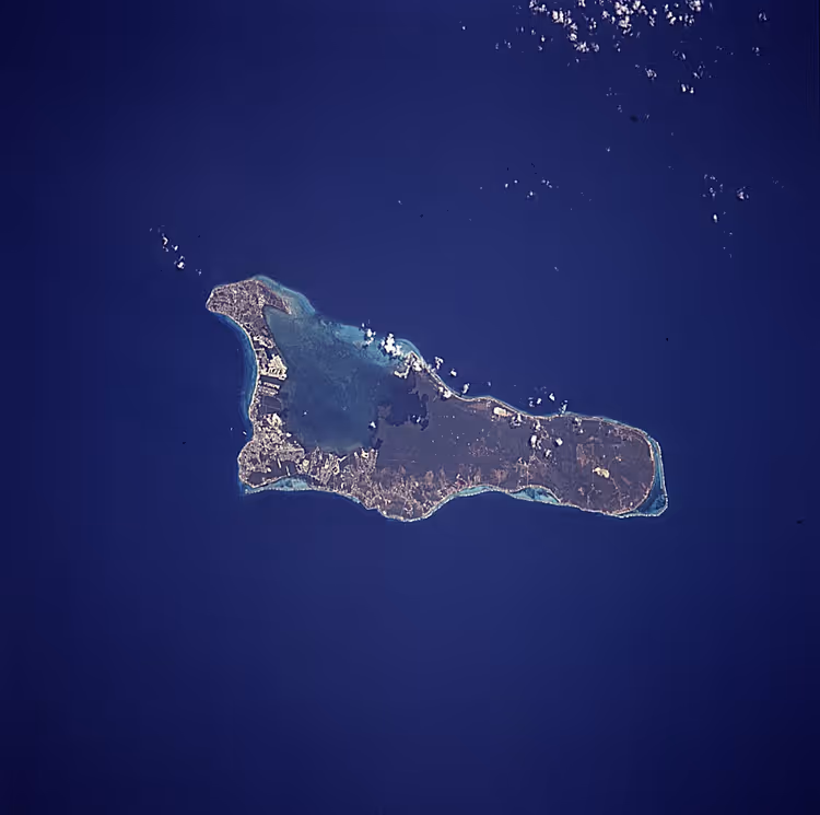 Grand Cayman fra oven, luftfoto