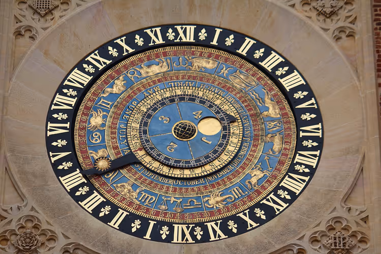 Astronomische klok van Hampton Court met zodiakwijzerplaat