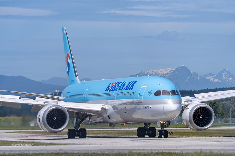 Korean Air-fly som takser i Vancouver