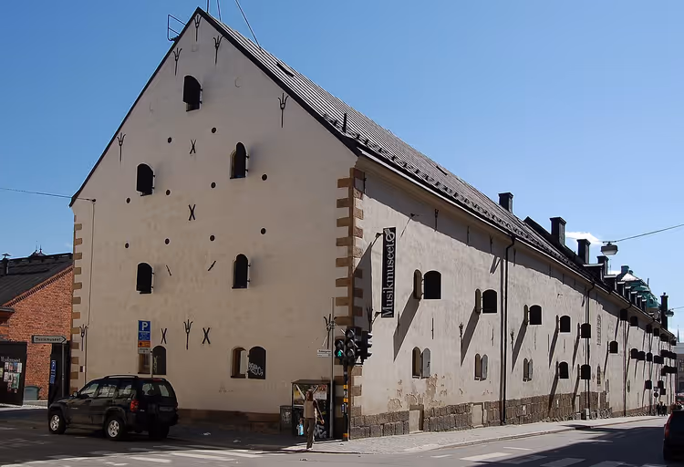 Fasaden til den historiske Kronobageriet-bygningen i Stockholm