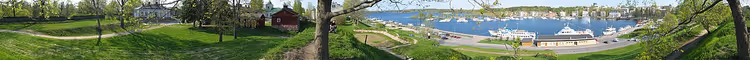 Kale parkı ve Lappeenranta limanının panoraması