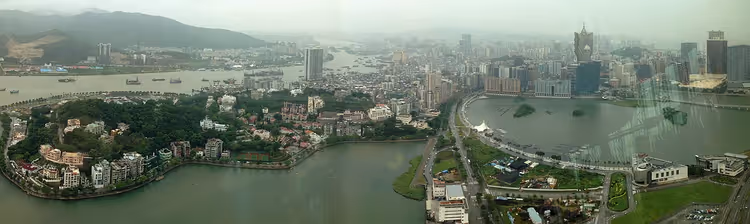 Kapalı havada yukarıdan Makau panoraması