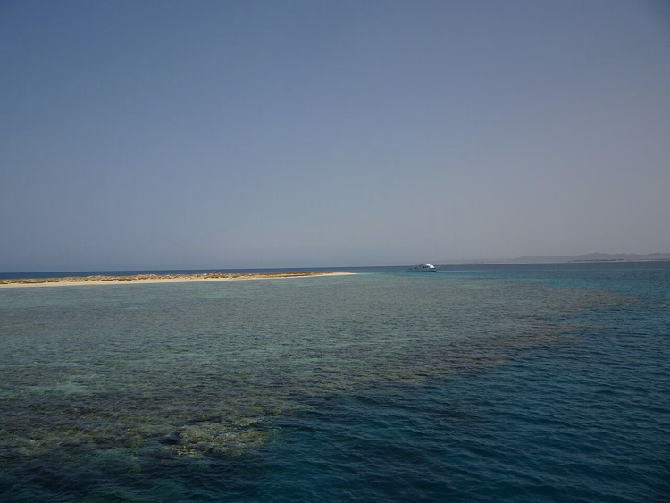 Shallow reef and sandbar near Marsa Alam