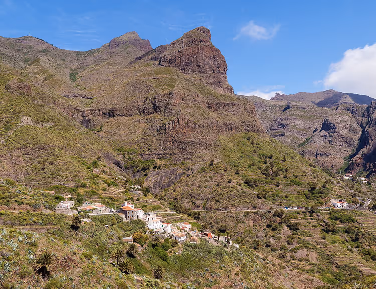 Landsbyen Masca i en fjellkløft på Tenerife