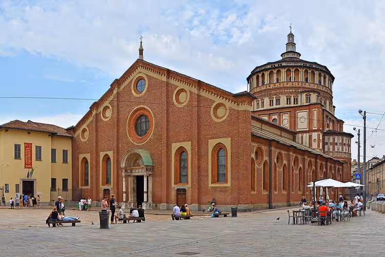 Kirken Santa Maria delle Grazie i Milano, murfasade og kuppel