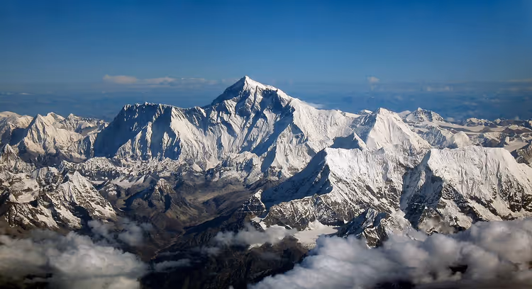 Everest og Himalaya fra fugleperspektiv