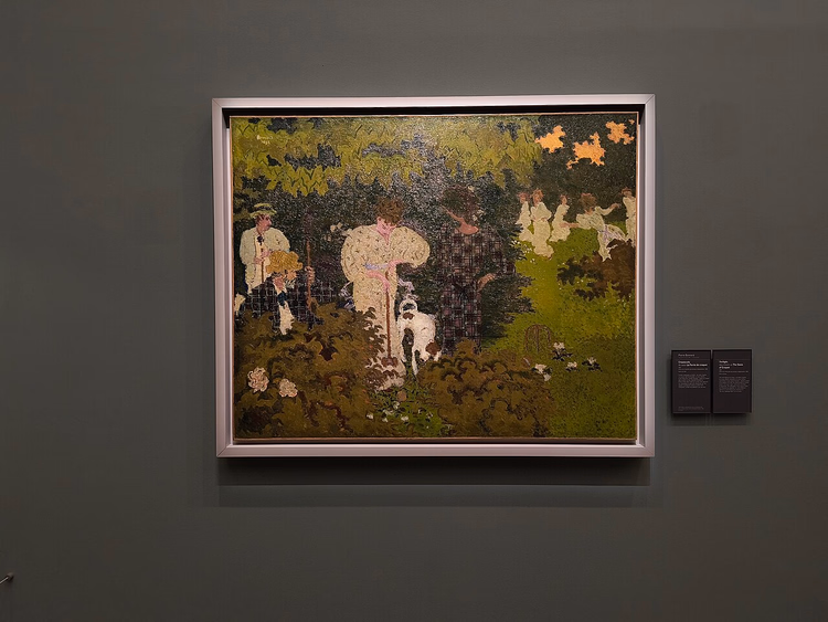Orsay Müzesi'ndeki bir galeride Bonnard'ın Kroket Oyunu tablosu