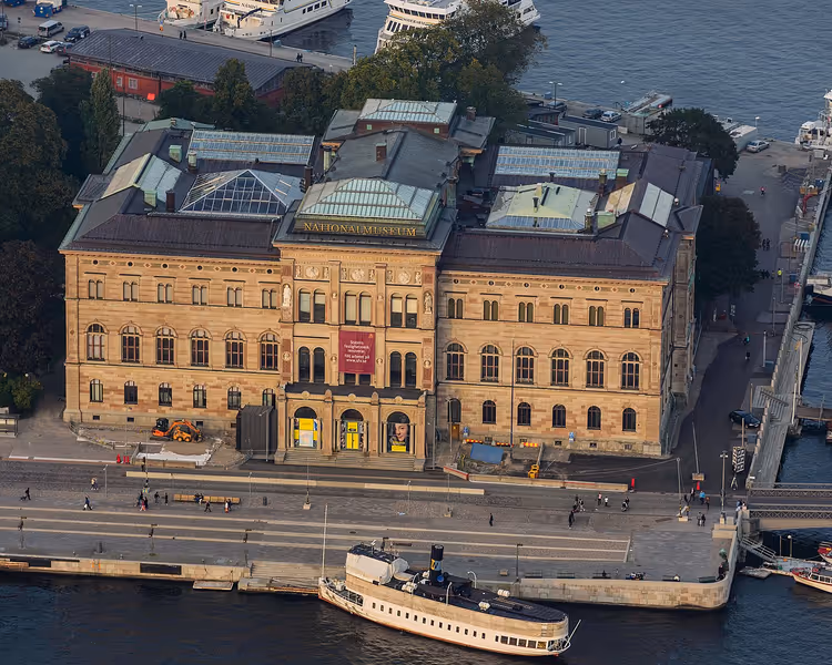Zicht op het Nationalmuseum in Stockholm
