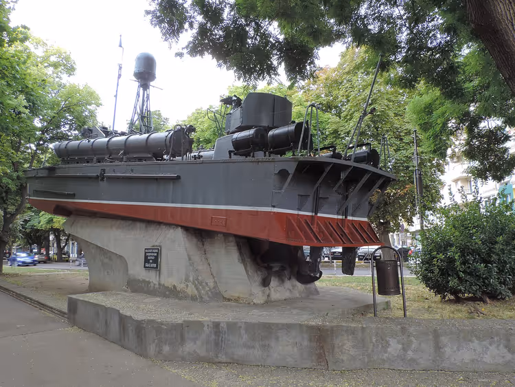 Torpedobåt ved Varnas marinmuseum