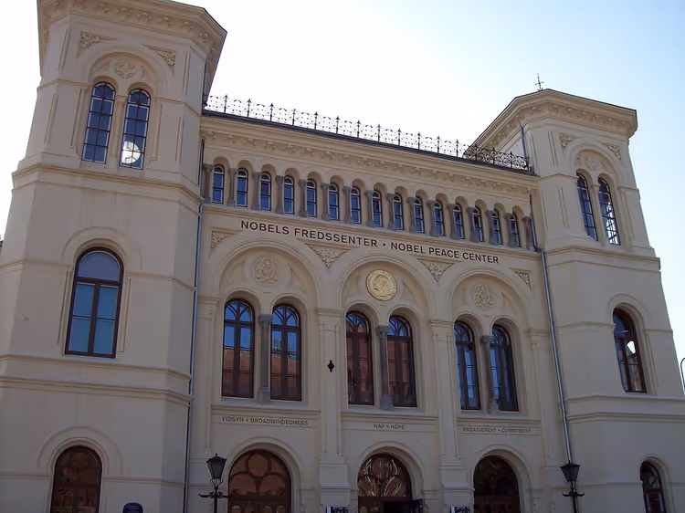 Oslo'daki Nobel Barış Merkezi'nin cephesi