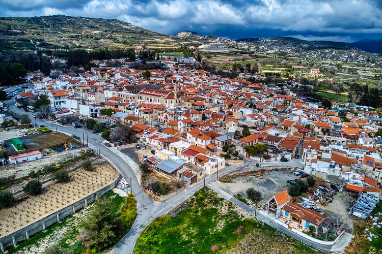 Steingassen des Dorfes Omodos im Troodos-Gebirge