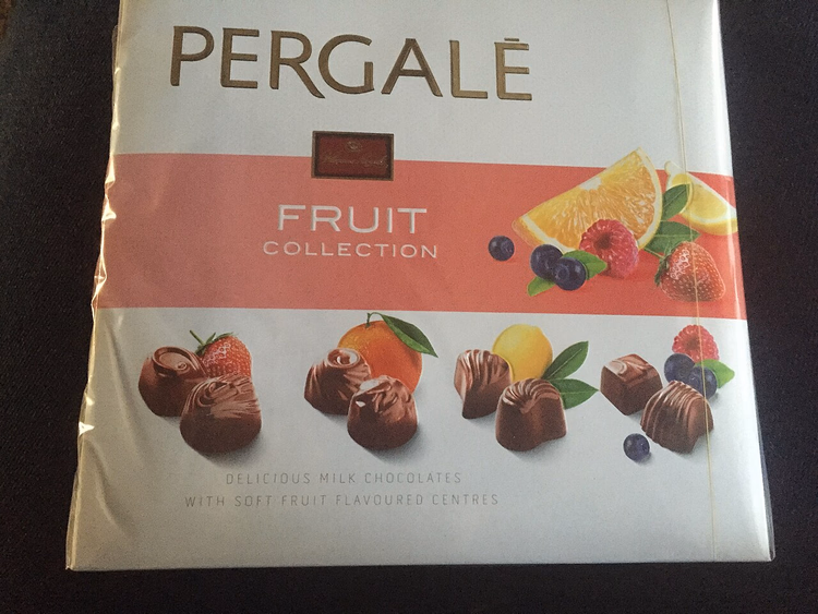 Коробка шоколадных конфет Pergalė Fruit Collection