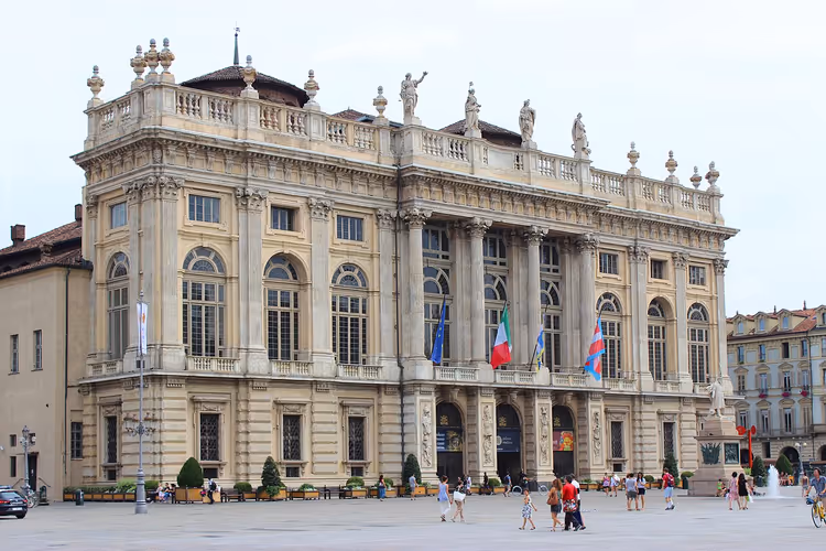 Fasaden til Palazzo Madama på Piazza Castello